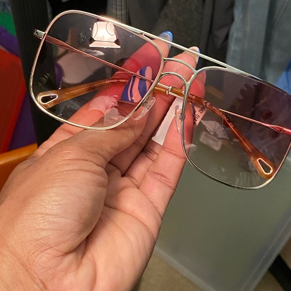 CHLOE PINK SQUARE AVIATORS - Picture 2 of 9